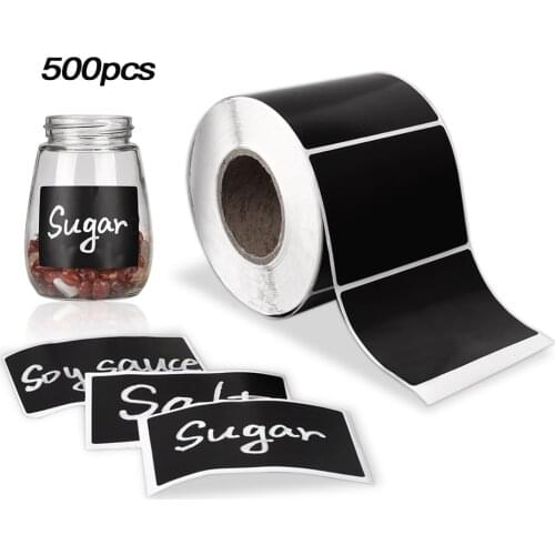 500pcs/Roll Jars For Spices Stickers Kitchen Jar Labels Sticker Storage Organizer Jar Jam Spice Label Stickers Blackboard Tags