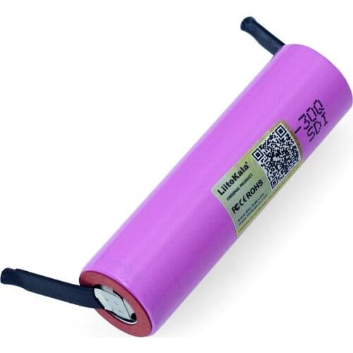 Liitokala 3.7v INR18650 30Q li-lon Rechargeable battery 3000mAh 30q laptop batteries + DIY Nickel