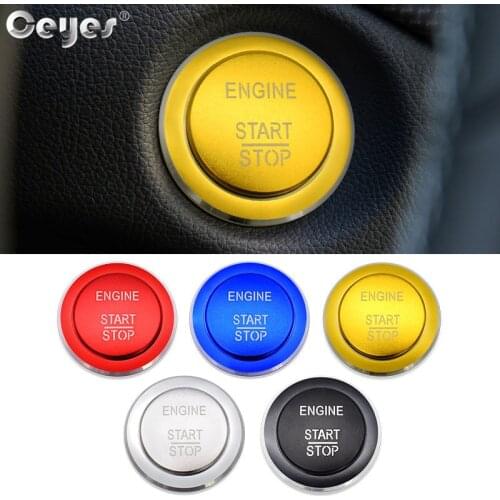 Ceyes Car Styling Auto Engine Start Ignition Accessories Ring Case For Mercedes Benz AMG A B C GLC GLA CLA GLC260 Cover Stickers