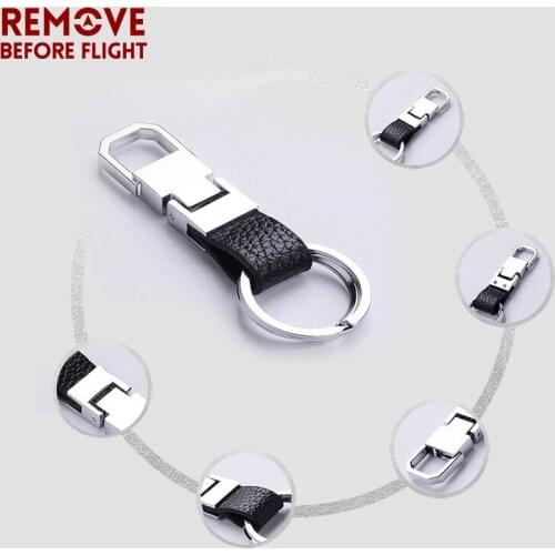 Remove Before Flight Chaveiro Key Chains for Lovers Gifts Leather and Zinc Alloy Keyring Fashion Jewelry Accessories Keychain