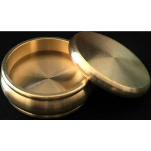 Buddha Boston Box (Half Dollar,Brass) Coin Magic Tricks Illusions Close up Magic Coin Penetrate Vanish Gimmick Magician Toys Fun