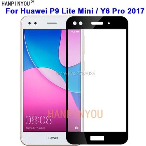 For Huawei P9 lite mini / Y6 Pro 2017 5.0" New 9H Hardness 2.5D Full Cover Toughened Tempered Glass Film Screen Protector Guard