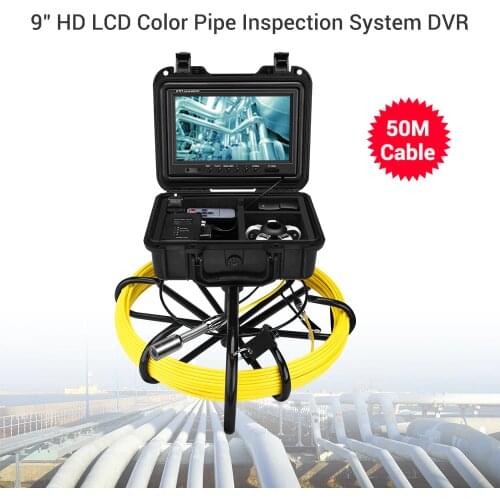 Eyoyo Pipeline Endoscope Inspection Camera 50M Underwater Industrial Pipe Sewer Drain Wall Video Plumbing 9 Inch LCD Screen