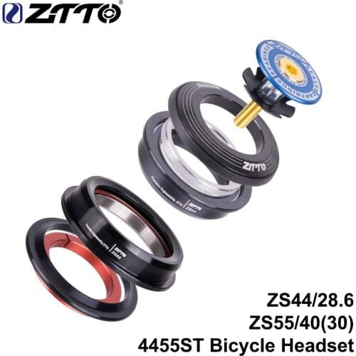 ZTTO 4455ST MTB Road Bike Headset 44mm 55mm CNC 1 1/8"-1 1/2" 1.5 28.6 Straight Tube Fork Internal Bicycle Parts