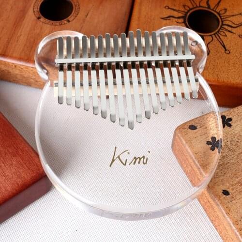Kimi Kalimba 17 Keys Thumb Piano Transparent Musical Keyboard instrument Kalimba Acrylic with Tuning Hammer GP164