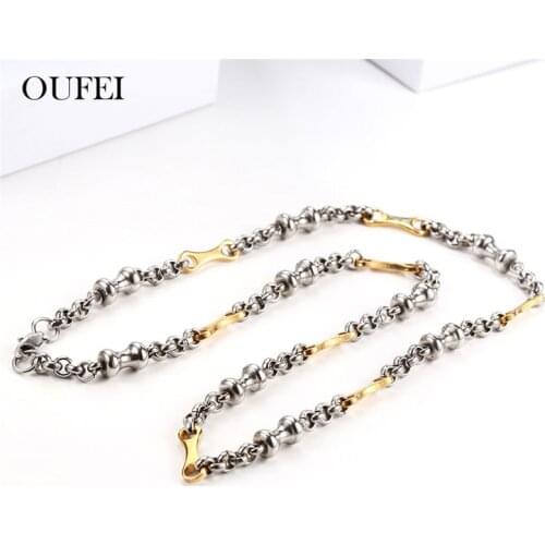OUFEI Necklace Bracelet Set Stainless Steel Jewelry Fashion Necklaces 2019 Jewellery Accessories Free Shipping