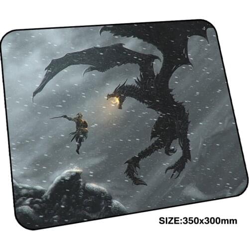 Skyrim mousepad gamer 350x300x3mm gaming mouse pad Mass pattern notebook pc accessories laptop padmouse Popular ergonomic mat