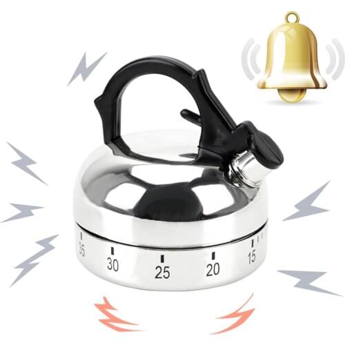 Kitchen Timers Kettle Shape Kitchen Tool Gadgets Cooking Reminders Countdown Alarm Reminder 60 Minutes Mechanical Timer