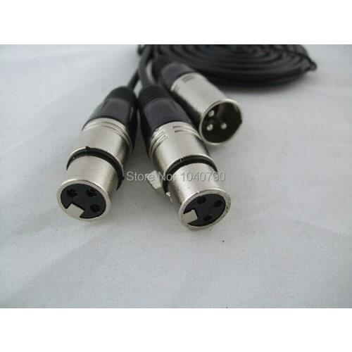 Male card nong nong to dual mother card microphone cable Tuning decca dragon line Audio line 2M 6.4ft