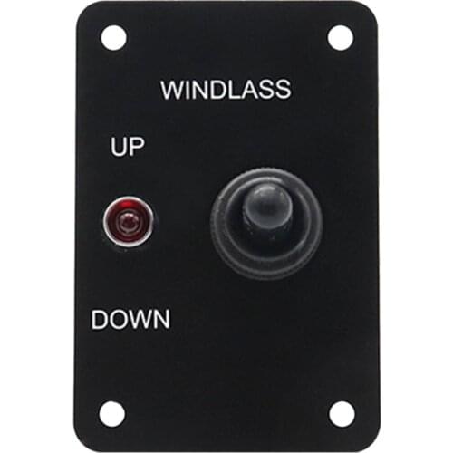 Marine 12V Anchor Windlass UP/Down Toggle Switch Control Panel Red Indicator