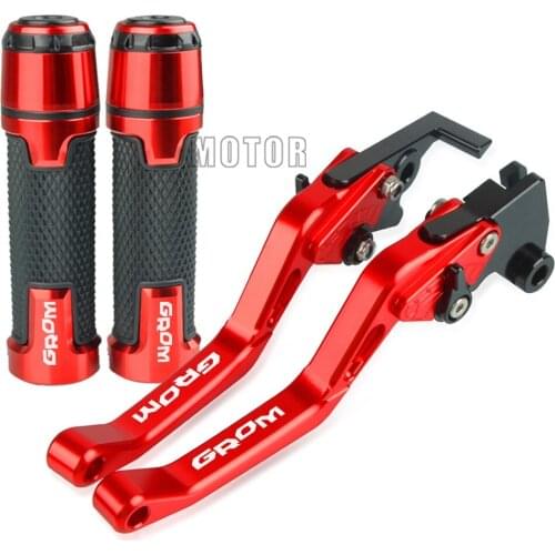 Motorcycle CNC Extenable Brake Clutch Levers Handlebar Grip Handle Hand Grips For Honda GROM MSX125 MSX 125 2014 2015 2016 2017