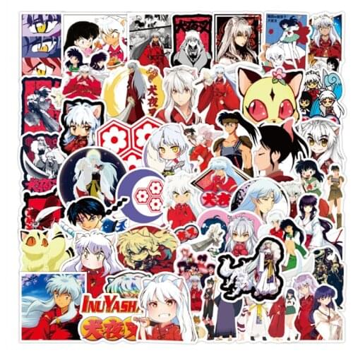 10/30/50PCS Anime Inuyasha Character Graffiti Sticker Waterproof Luggage Laptop Scooter Water Cup Decoration Toy Wholesale