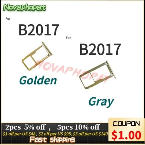 Novaphopat For ZTE Axon 7 mini Axon7 B2017 B2017G SIM Card Tray Holder Micro SD Slot Socket Adapter Replacement + tracking