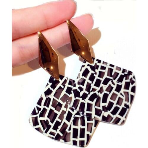 New Fashion Korea Dangle Earrings Long Exaggerated Geometry Earrings For Women
