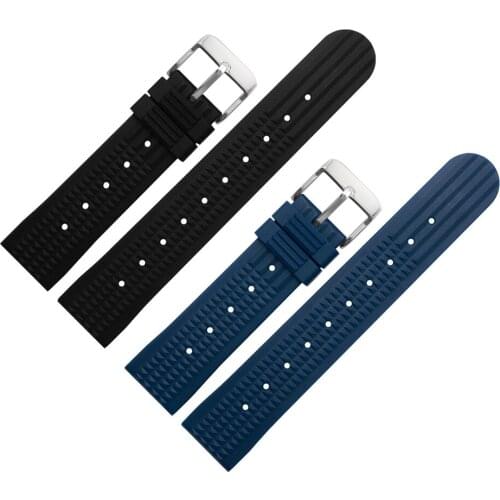 Watchband Silicone Rubber Band Men Sports Diving Black Strap For 62MAS Wristwatch Belt Watch Accessories Sport Watch