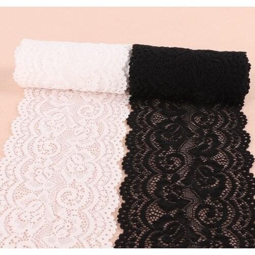 Crafts 2 yards / lot White/Black Lace Fabric Trim Ribbons for DIY Sewing Garment Wedding Decoration Accessories Supplies