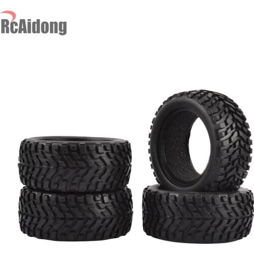 4PCS 1/10 RC Rally Car Grain Rubber Tires for Traxxas Tamiya HPI Kyosho HSP RC On Road Car