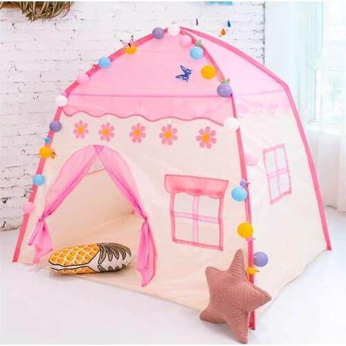 Folding Childrens Tent Wigwam Portable Kids Tents Tipi Large Baby Play House Kids Flowers Little House Birthday Gift Room Decor