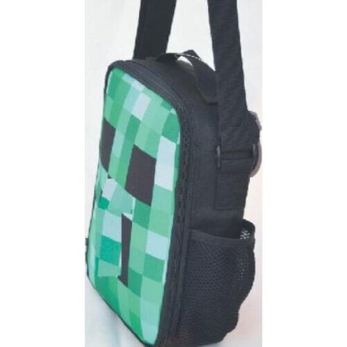 Creeper Bag minecrafte Meal Bag creeper Insulation Shoulder Bag Cute Student Lunch Bag Outdoor sports oxford toy birthday gift