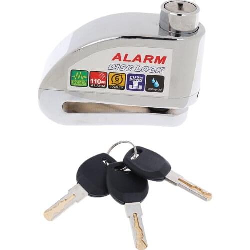 Generic Wheel Disc Lock Alarm Movement& Shock Sensor Motorcycle Bike Scooter Silver