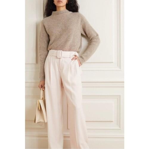 Women Pants 2021 European and American Spring and Autumn Loose High Waist Wide Leg Pants Commuter Belt Casual Pants Suit Pants