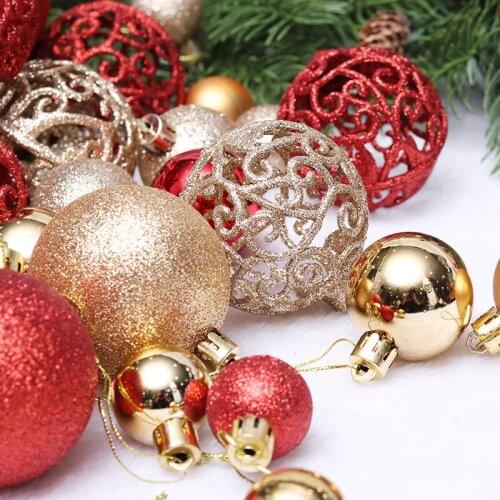 100 Pcs/set Christmas Tree Balls Shatterproof Seasonal Decoration Hanging Baubles Ornaments for Holiday Wedding Xmas Party Decor