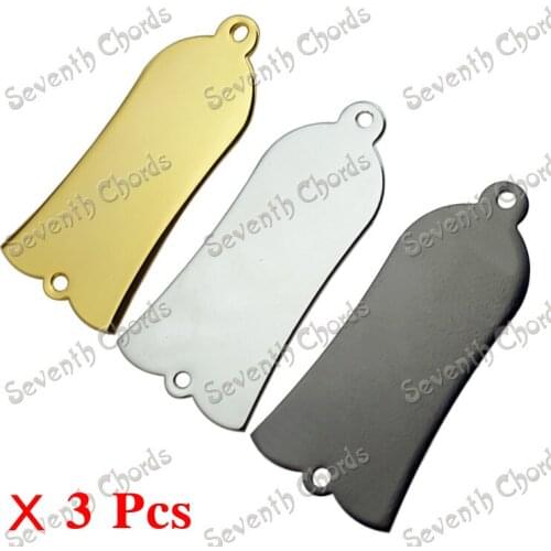 3 Pcs/Pack Metal 2 hole Truss Rod Cover Plate For Bass Guitar -NH-01 - Chrome Black Golden For Choose