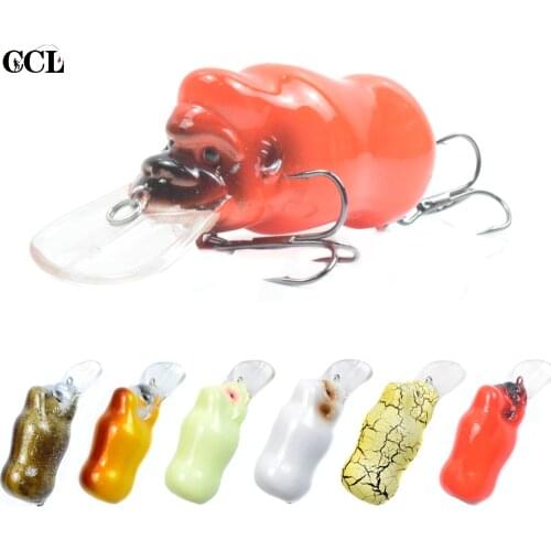 7.5cm 14g Hard Plastic Floating Wobbler Kingkong Fishing Crankbait Fat Diving Lip Lifelike Gorilla Lures Tackle For Big Fish