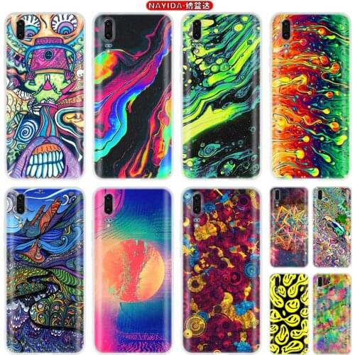 Abstract Bright Lsd Trippy Soft Silicone Case For Huawei P40 P30 P20 Pro P10 Lite E Plus Smart 2019 2020 Z Cover Star