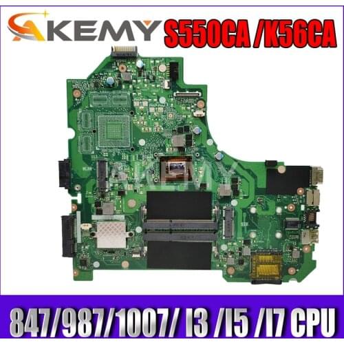 Akemy K56CM REV 2.0 laptop motherboard For ASUS K56CA K56CM S56C A56CM A56C S550CM K56CB S550CB mainboard 100% work i3 i5 i7 CPU