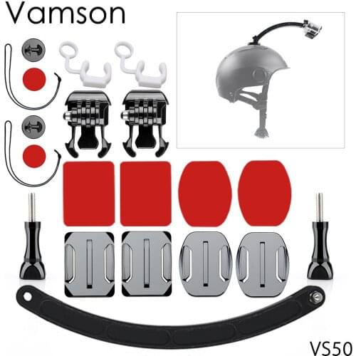 Vamson for GoPro Accessories Helmet Extension Arm Mount For Go pro Hero 7 6 5 4 for SJ4000 for Xiaomi for yi Action Camera VS50