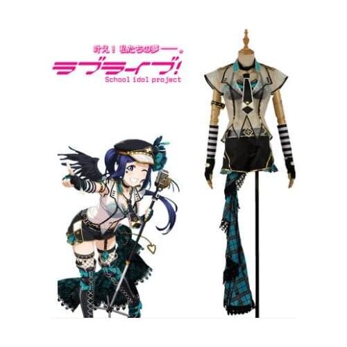 Anime cosplay Love live sunshine aqours punk rock Kanan Matsuura party costume punk suits A