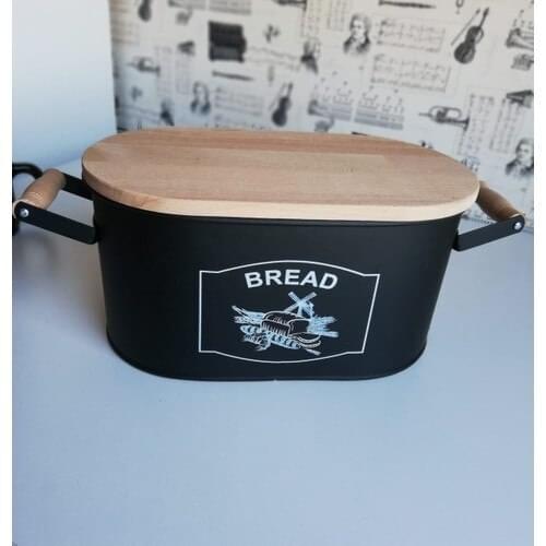 Arrita Home Black Country Style Cutting Tahtalı Metal Breadstuff