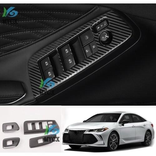 Car Accessories For Toyota avalon 2019 2020 Vehicle Indoor ABS Carbon Fiber Decorative Styling Inner armrest decorative frame