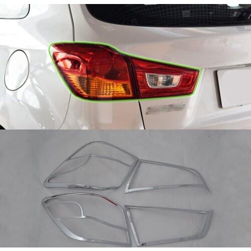 Car parts ABS chrome taillight cover 2pcs Car Styling accessories For Mitsubishi 2013 ASX