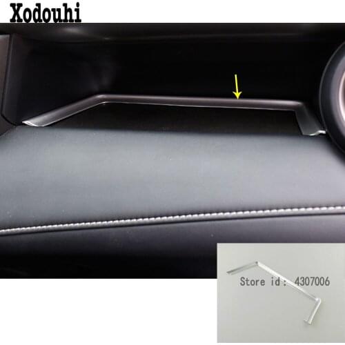 Car Co-pilot ABS chrome Storage trim Container Center Console Cup Holder gear box armrest For toyota RAV4 2016 2017 2018