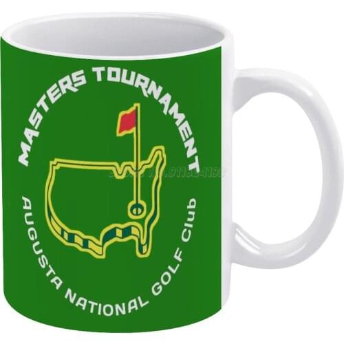 Masters Golf White Mug White Ceramic Tea Cup Birthday Gift Milk Cups and Mugs Golf Masters Sports Tiger Pga Pga Tour Woods Augus