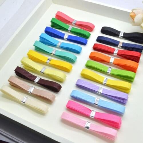 Free Shipping New 10 Yards Roll 3/8"(10mm)Beautiful Pure Color Grosgrain Ribbon
