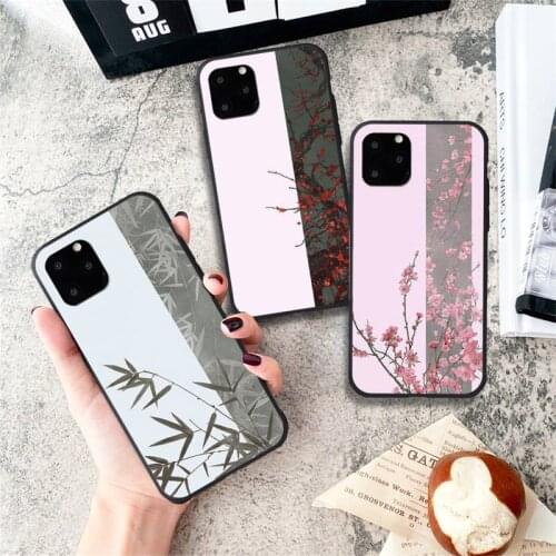Ink painting Phone Case for iPhone 11 12 Pro mini pro XS MAX 8 7 6 6S Plus X 5S SE 2020 XR