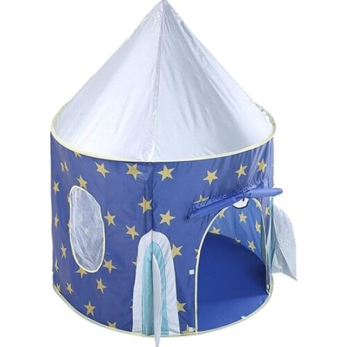 Children Tent Portable Foldable Rocket Castle Folding Princess Castle Play House Indoor Outdoor Toys Baby Ocean Ball Pool House