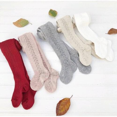 Children Pantyhose For Girls Baby Spanish Hollow Tights 2021 Spring Toddler Stockings Newborn Infant Long Socks