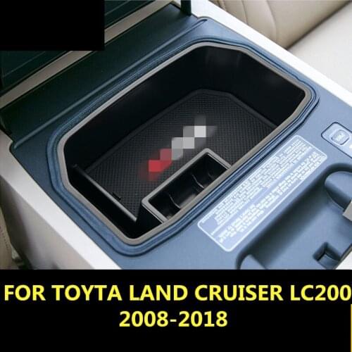 FOR TOYOTA LAND CRUISER LC200 2008-2018 Car Central Armrest Storage Box Console Arm Rest Tray Holder Case Palle decoration