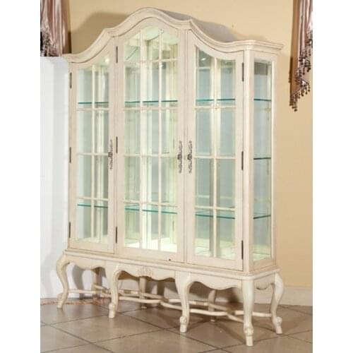 Elegant white antique Sideboard wine cabinet Элегантный белый антикварный сервант винный шкаф GH55