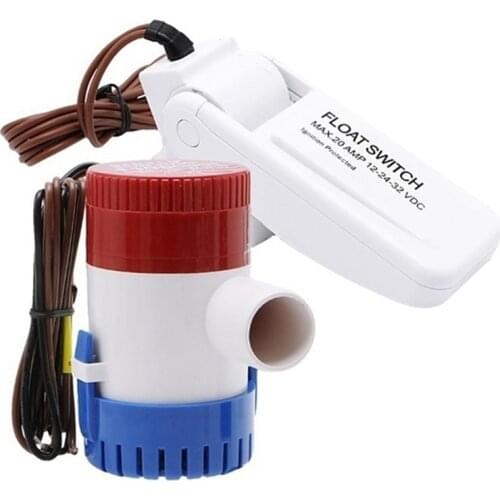 1100GPH Bilge Pump 12V Electric Submersible Boat Yacht Pump Float Switch Bilge Switches Motor Homes Houseboat Boats