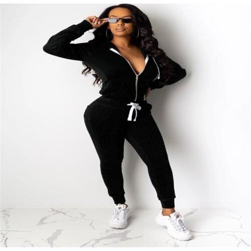 FUFUCAILLM Women Casual Sports Suit Hooded Zipper Front Coat Top + Slim Sweatpants Soft Fabric 2 Pieces Sporty Outfits Tracksuit