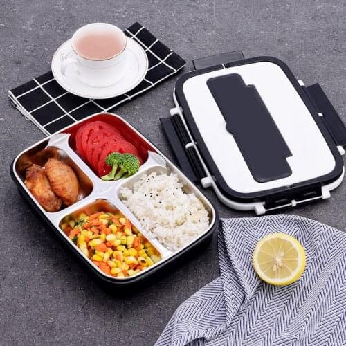 Leakproof Lunch Box Food Containers with Compartments 304 Stainless Steel Lunchbox Office School Kids Bento Box U3
