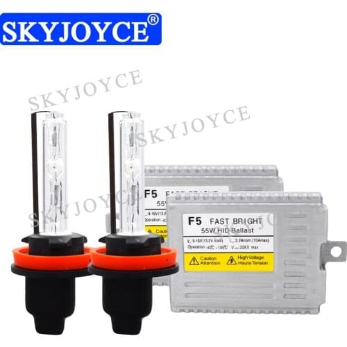 SKYJOYCE 12V 55W Fast Start Cnlight HID light Kit 55W F5 HID Ballast H1 H7 H11 9005 Original Cnight HID Bulb 4300K 6000K 8000K