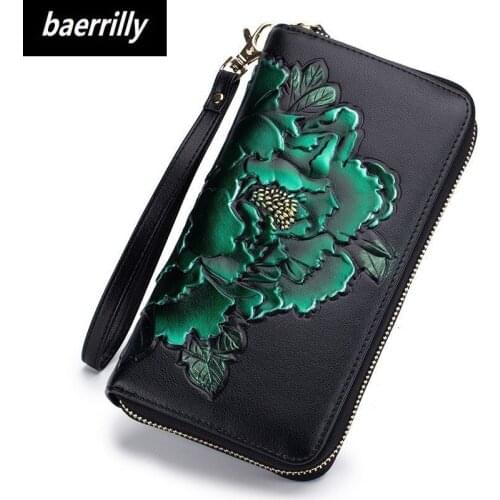 Card Wallet Female Genuine Leather Womens Purse Flower Rfid 36 Card Holders Coin Purse Girl Ladies Clutch Bag Carteira Feminina
