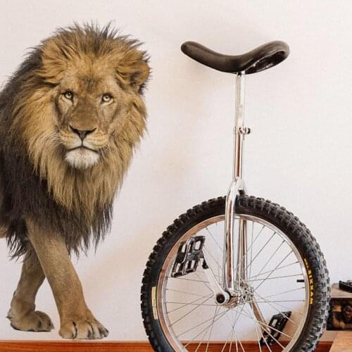 Creative 3D Stereo Lion Wall Sticker PVC Mural Living Room Bedroom Wall Decor Nursery Poster Kids Room Decoration Wallpaper