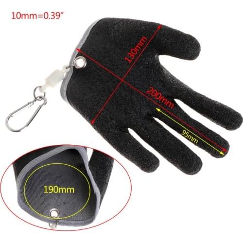 Fishing Gloves Non Slip Latex Glove With Magnet Release Fish Grab Anti Skid Capture Safety Portable Outdoor Fishing Professional